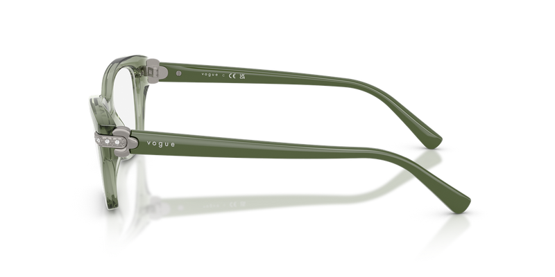 Vogue Eyewear VO5704B in Transparent Green / Demo Lens (3022) - Alternate View