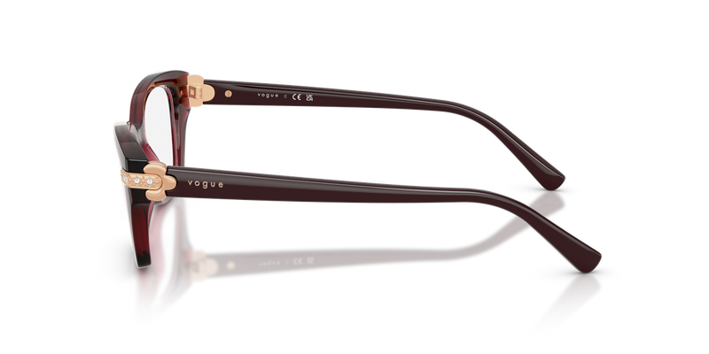 Vogue Eyewear VO5704B in Transparent Bordeaux / Demo Lens (3286) - Alternate View