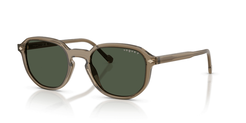 Vogue Eyewear VO5707S in Transparent Brown Heart / Dark Green Polarized (32939A) - Alternate View