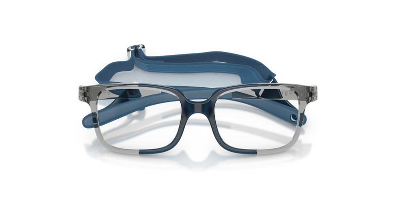 Vogue Junior VY2016 in Transparent Grey/Blue Rubber - Side View