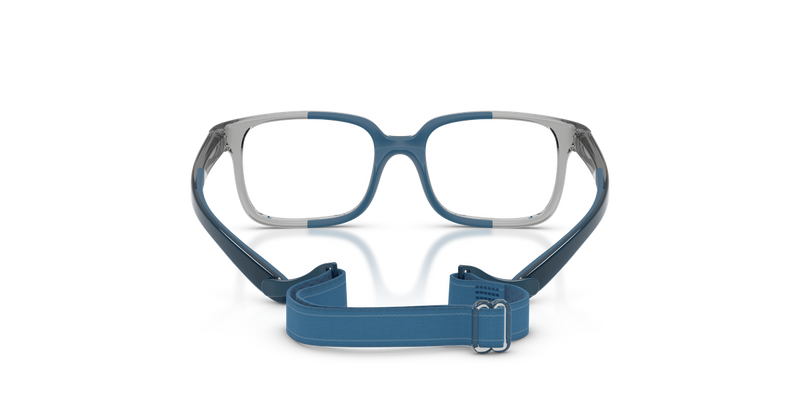 Vogue Junior VY2016 in Transparent Grey/Blue Rubber - Temple Detail