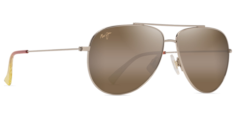 Maui Jim Hau‘oli in Shiny Light Gold with Orange &amp; Yellow / HCL® Bronze (H665-16B) - Side View