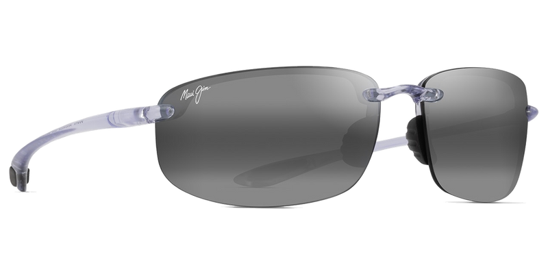 Maui Jim Ho‘okipa in Shiny Crystal / Neutral Grey (407-05) - Temple Detail