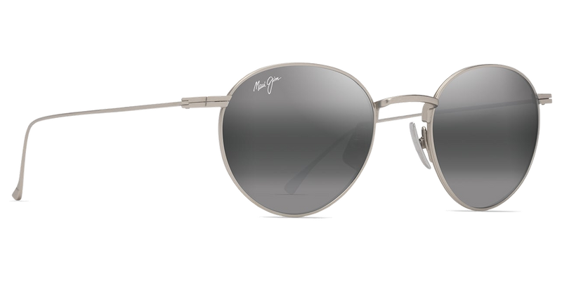 Maui Jim Ka‘apeha in Matte Silver / Neutral Grey (691-17) - Side View