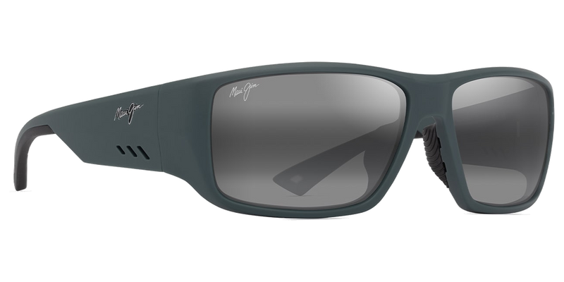Maui Jim Keha Asian Fit in Matte Dark Military Green / Neutral Grey (664-15) - Side View