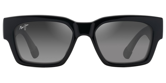 Maui Jim Kenui - Shiny Black with Trans Light Grey / Neutral Grey (GS642-14)