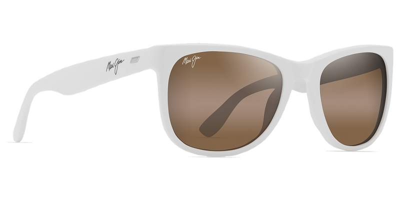 Maui Jim Kikonia XL in Shiny Solid White / HCL® Bronze (H693-05) - Temple Detail