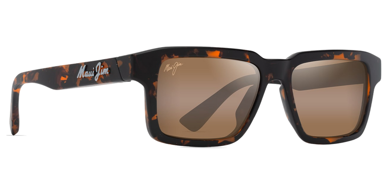 Maui Jim Kahiko in Matte Dark Havana / HCL® Bronze (H635-10) - Temple Detail