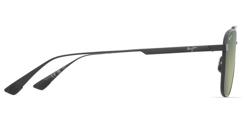 Maui Jim Kahana in Matte Black / Maui HT™ (HTS640-02) - Temple Detail