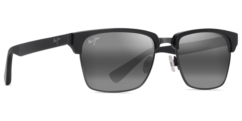 Maui Jim Kawika XL in Shiny Black / Neutral Grey (354-02) - Side View