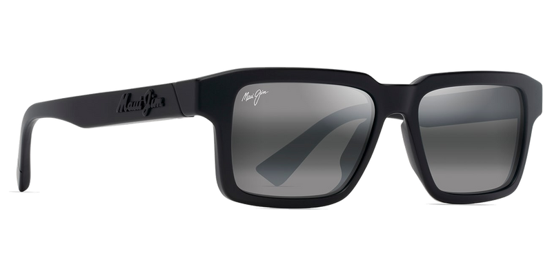 Maui Jim Kahiko in Matte Black / Neutral Grey (635-02) - Side View