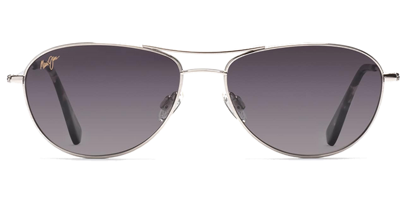 Maui Jim Baby Beach in Silver / Neutral Grey (GS245-17) - Temple Detail