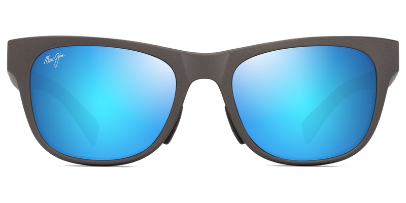 Maui Jim Kapeau in Metal Matte Grey / Blue Hawaii (B684-14) - Temple Detail