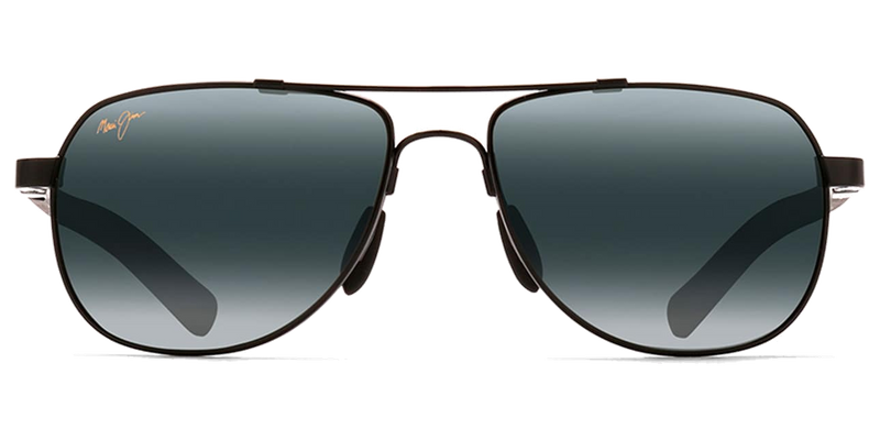 Maui Jim Guardrails in Gloss Black / Neutral Grey (327-02) - Front View