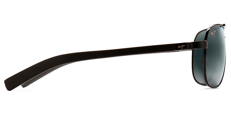 Maui Jim Guardrails in Gloss Black / Neutral Grey (327-02) - Back View