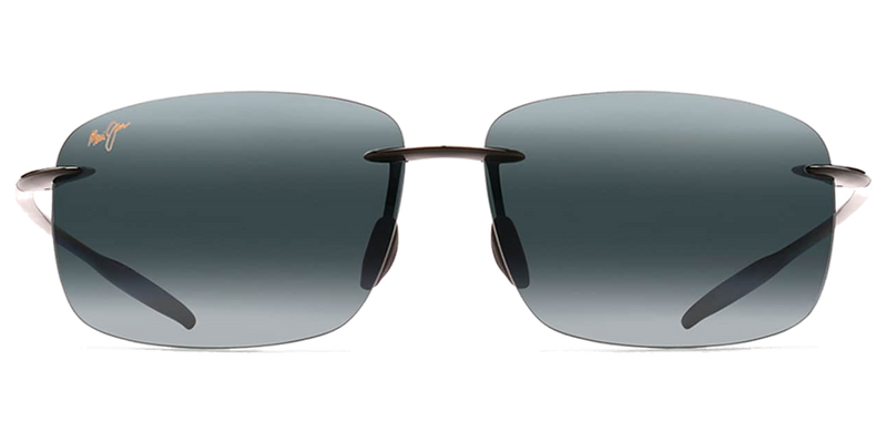 Maui Jim Breakwall in Gloss Black / Neutral Grey (422-02) - Front View