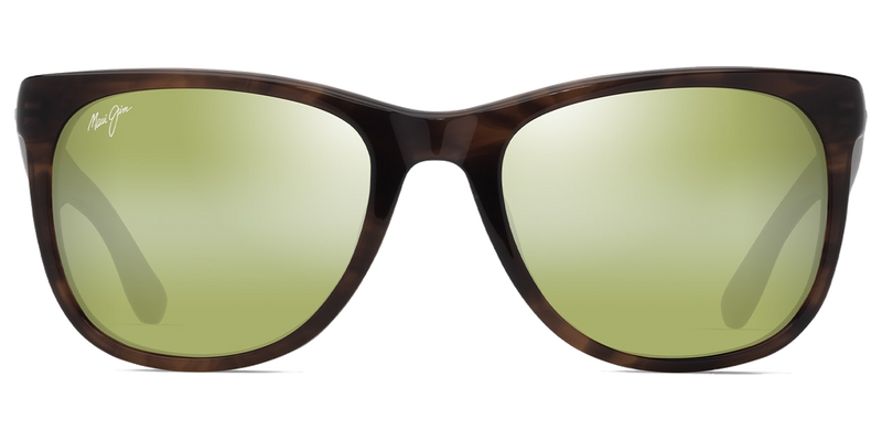 Maui Jim Kikonia XL in Shiny Melange Brown Classic Havana / Maui HT™ (HT693-10A) - Temple Detail