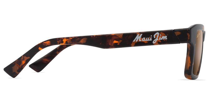 Maui Jim Kahiko in Matte Dark Havana / HCL® Bronze (H635-10) - Temple Detail