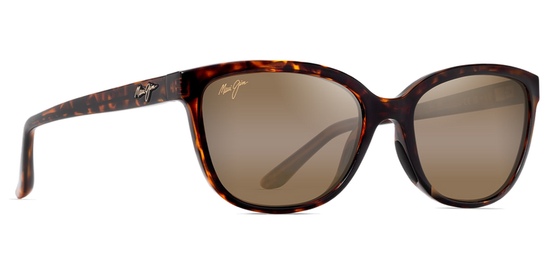 Maui Jim Honi in Shiny Dark Havana / HCL® Bronze (H758-10) - Temple Detail