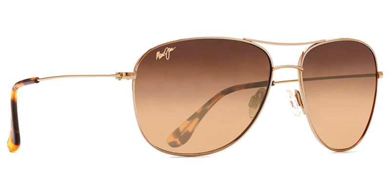 Maui Jim Cliff House in Gold / HCL® Bronze (HS247-16) - Temple Detail
