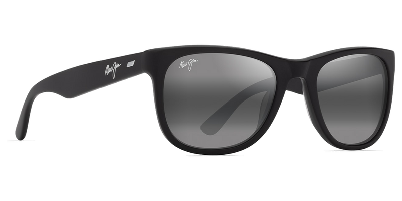 Maui Jim Kikonia in Matte Black / Neutral Grey (692-02) - Side View