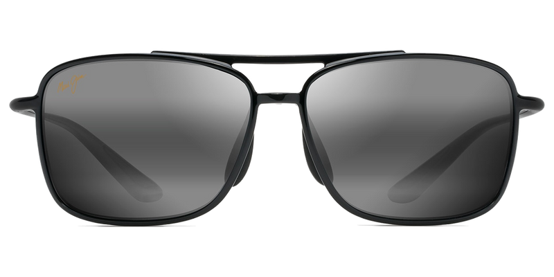 Maui Jim Kaupo Gap in Black Gloss / Neutral Grey (437-02) - Front View