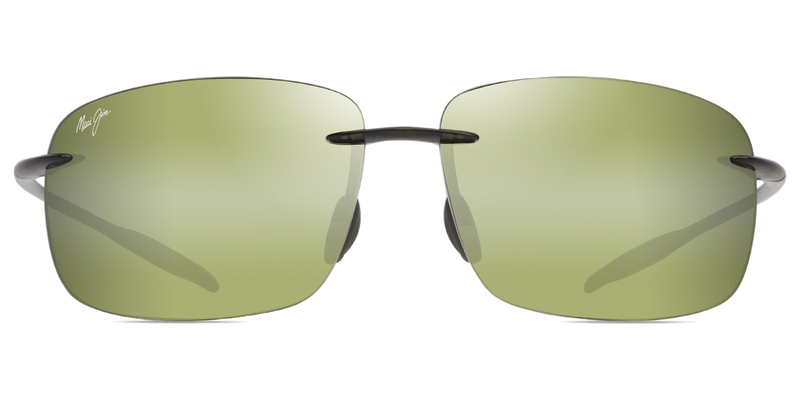 Maui Jim Breakwall in Shiny Transparent Khaki Green / Maui HT™ (HT422-15) - Temple Detail