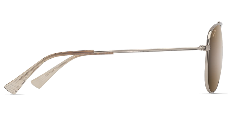 Maui Jim Hauoli XS in Shiny Light Gold w/Brown Grad / HCL® Bronze (H589-16) - Temple Detail