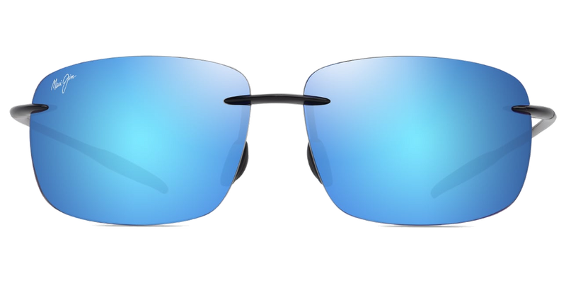 Maui Jim Breakwall in Shiny Black / Blue Hawaii (B422-02) - Temple Detail