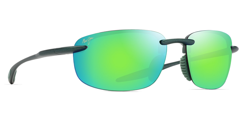 Maui Jim Ho‘okipa Ultra in Metal Matte Green / MAUIGreen® (GM676-15) - Temple Detail