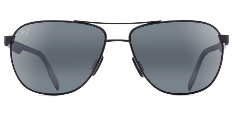 Maui Jim Castles in Matte Black / Neutral Grey (728-2M) - Front View