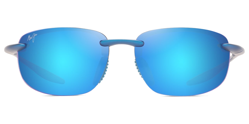 Maui Jim Ho‘okipa Ultra in Metal Matte Blue / Blue Hawaii (B676-03) - Temple Detail