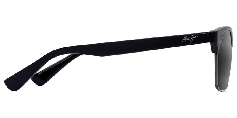 Maui Jim Kawika XL in Shiny Black / Neutral Grey (354-02) - Back View