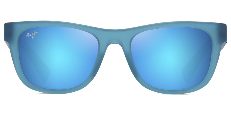 Maui Jim Kaulike in Matte Transparent Blue / Blue Hawaii (B687-03) - Temple Detail
