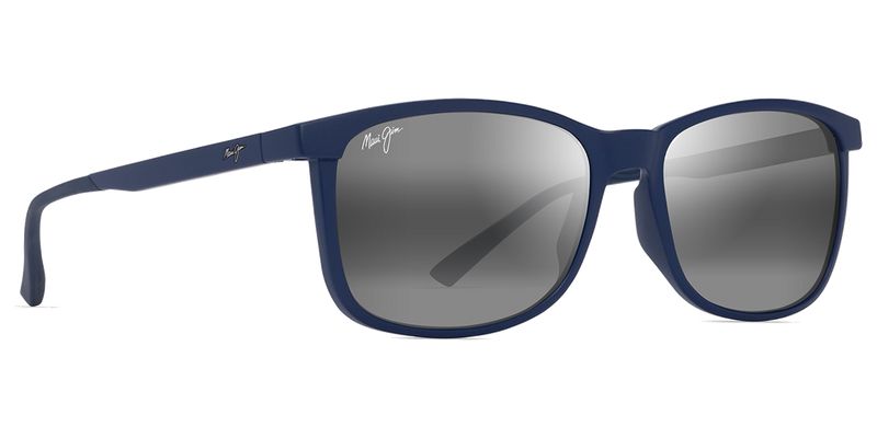 Maui Jim Hulili in Matte Blue / Neutral Grey (672-03) - Temple Detail