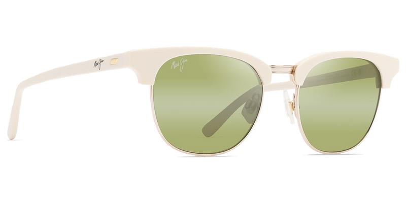 Maui Jim Holomua in Shiny Solid Ivory / Maui HT™ (HT695-05) - Temple Detail