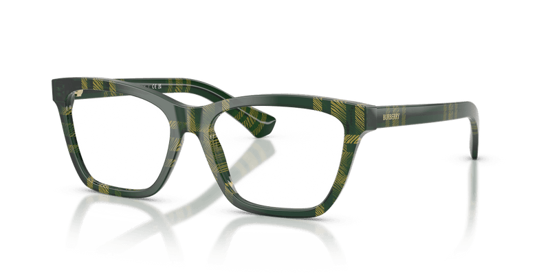 Burberry BE2440 in Check Green / Demo Lens - Alternate View