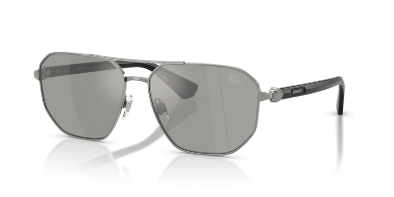 Burberry BE3166 in Gunmetal / Light Grey Mirror Silver (10036G) - Front View