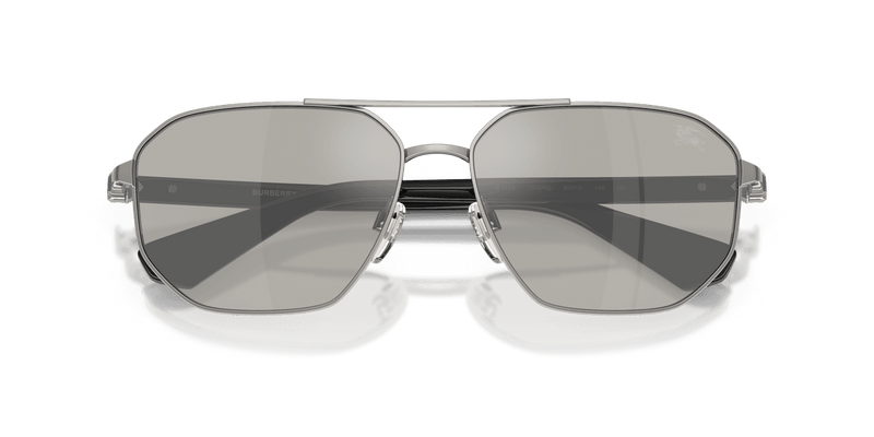 Burberry BE3166 in Gunmetal / Light Grey Mirror Silver (10036G) - Front View
