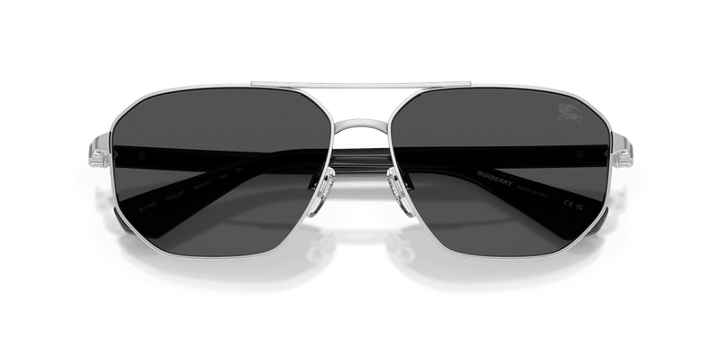 Burberry BE3166 in Silver / Dark Grey (100587) - Front View