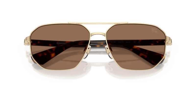 Burberry BE3166 in Light Gold / Dark Brown (110973) - Front View