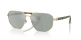 Light Gold / Petrol Green Mirror Silver (110982)