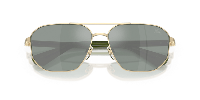 Burberry BE3166 in Light Gold / Petrol Green Mirror Silver (110982) - Side View