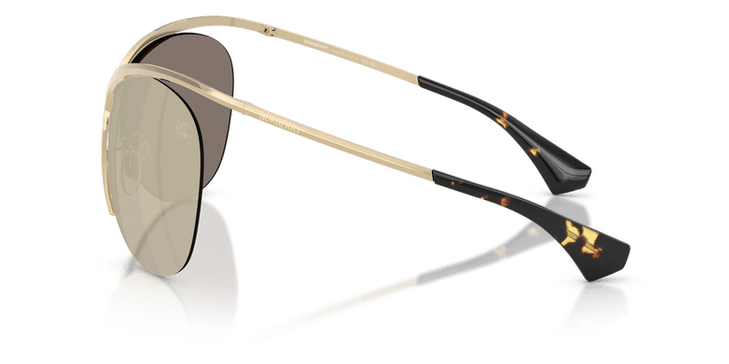 Burberry BE3168 in Light Gold / Light Brown Mirror Gold (11095A) - Temple Detail