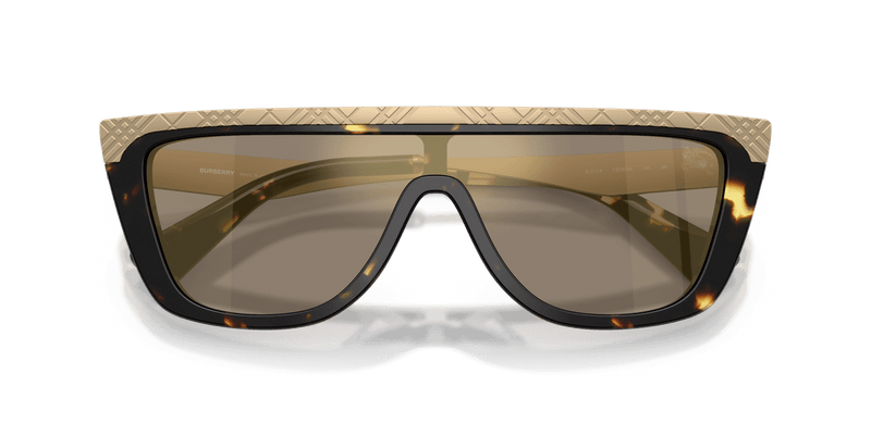 Burberry BE3174 in Yellow Havana / Light Brown Mirror Gold (13595A) - Side View