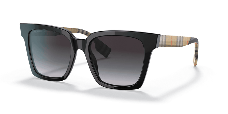 Burberry MAPLE BE4335 in Black / Grey Gradient (39298G) - Alternate View
