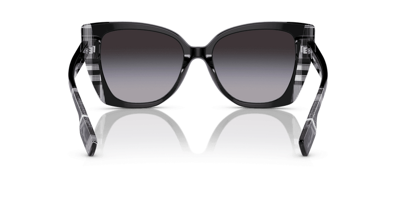 Burberry MERYL BE4393 in Black/Check White Black / Grey Gradient (40518G) - Front View