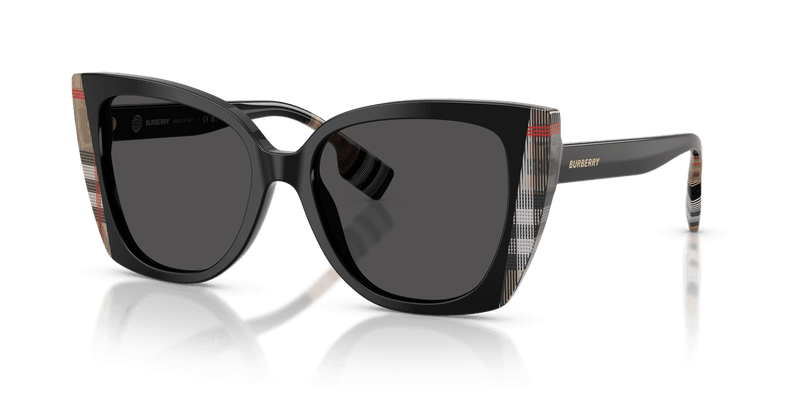 Burberry MERYL BE4393 in Black/Vintage Check / Dark Grey (405587) - Front View