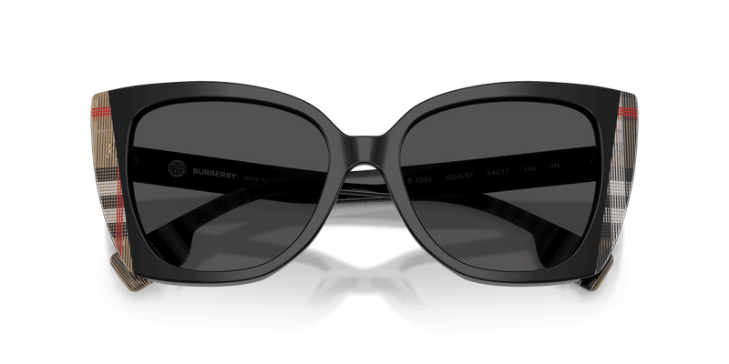 Burberry MERYL BE4393 in Black/Vintage Check / Dark Grey (405587) - Front View