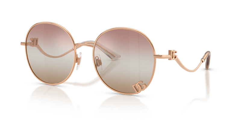 Dolce & Gabbana DG2324 in Rose Gold / Pink/Brown (1298EL) - Front View